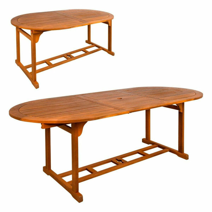 Expandable table Aktive Acacia Extendable Oval 200 x 100 x 74 cm