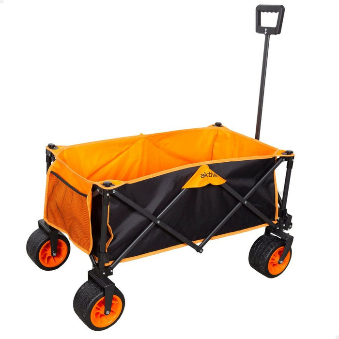Carro Multiusos Aktive Naranja 86 x 44 x 53 cm Plegable Playa