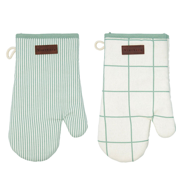 Manopla para Horno Vinthera Okapi Due Bicolor Textil 18 x 28 cm (2 Unidades)