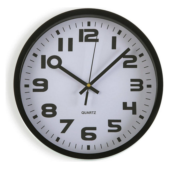 Reloj de Pared Versa Negro Plástico 3,8 x 25 x 25 cm