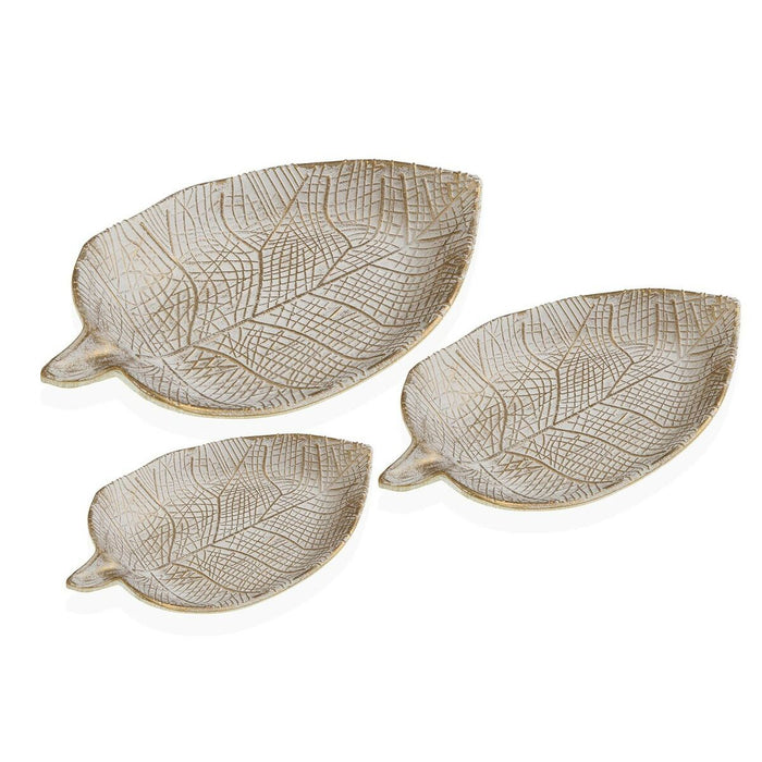 Centre de Table Versa Blanc Bois MDF 7 x 20 x 29 cm (3 Pièces)