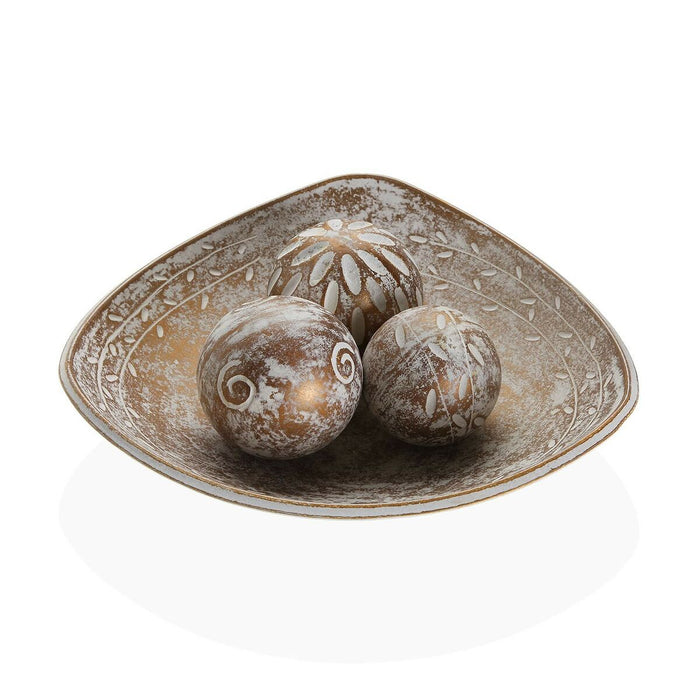 Centre de Table Versa Marron Bois MDF 31,5 x 9 x 31,5 cm