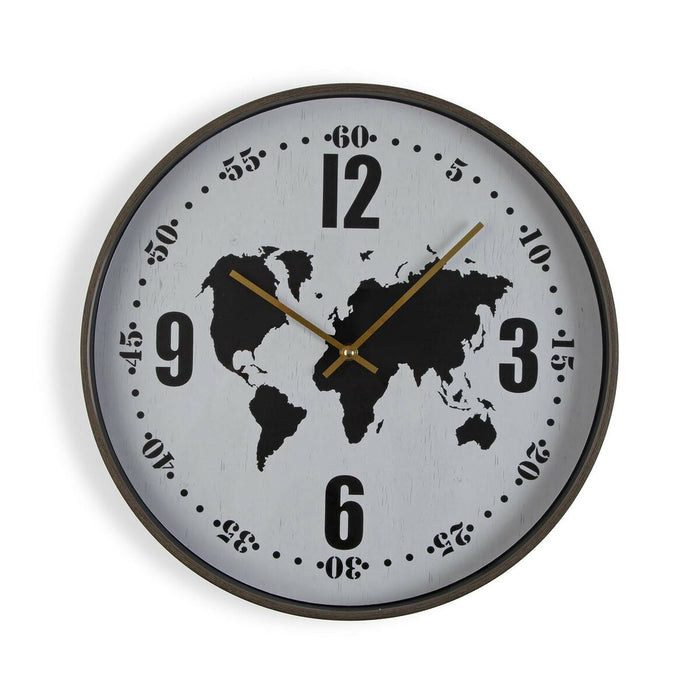 Reloj de Pared Versa Metal Mapamundi 4,1 x 40,6 x 40,6 cm