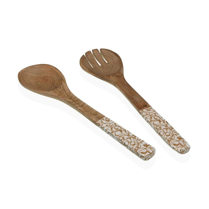 Set de Utensilios para Cocina Versa Bambú Porcelana Madera de mango 6 x 1 x 30 cm