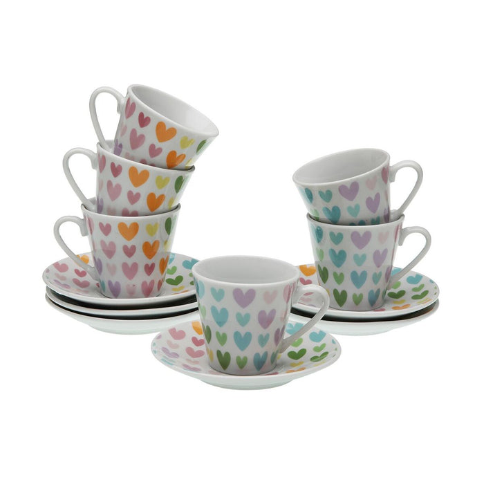 Coffee Set Versa Porcelain Hearts