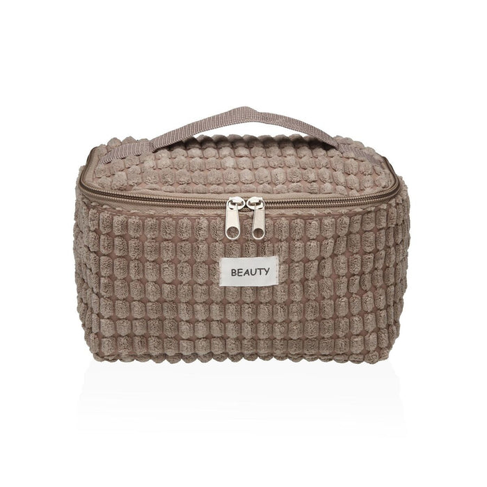 Nécessaire de Voyage Versa Corduroy Kaki Polyester Textile 12 x 12 x 20 cm