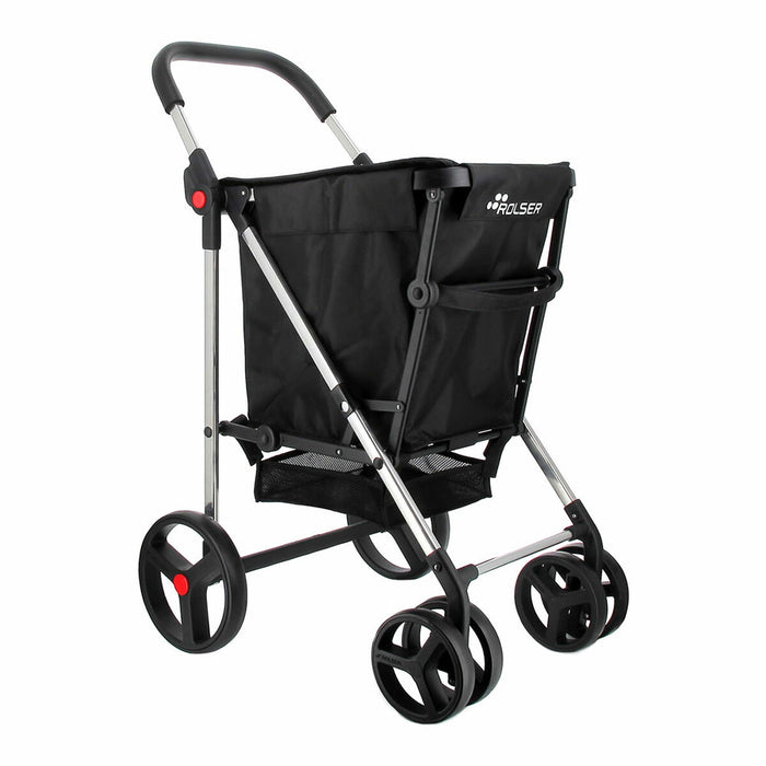 Carro de Compra Rolser basket mf 4b Negro 50 L