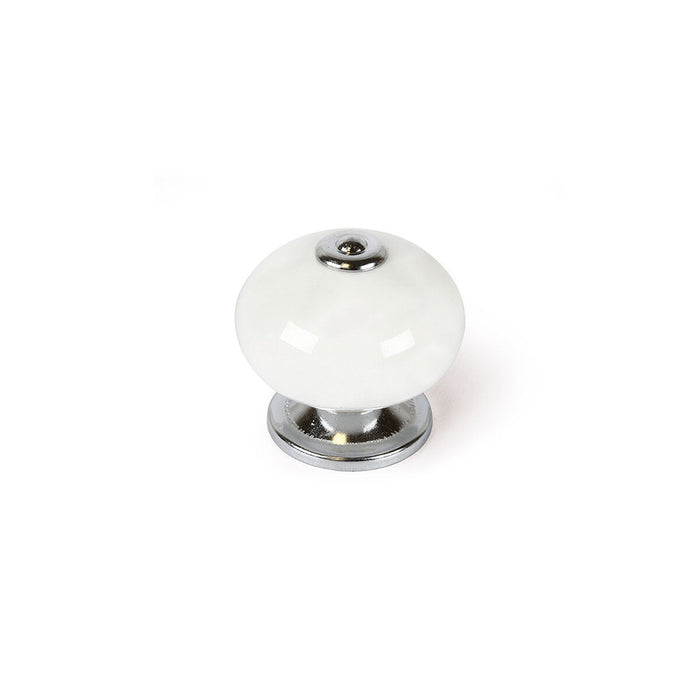 Pomo Rei e517 Blanco Metal Ø 40 x 36 mm 4 Piezas
