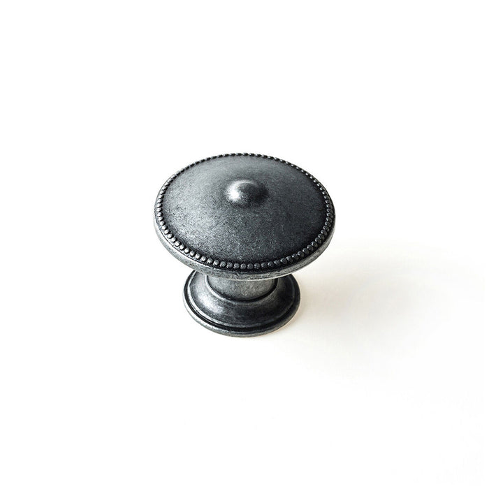 Pomo Rei 3121 Plateado Metal Desgastado Ø 30 x 24 mm 4 Piezas