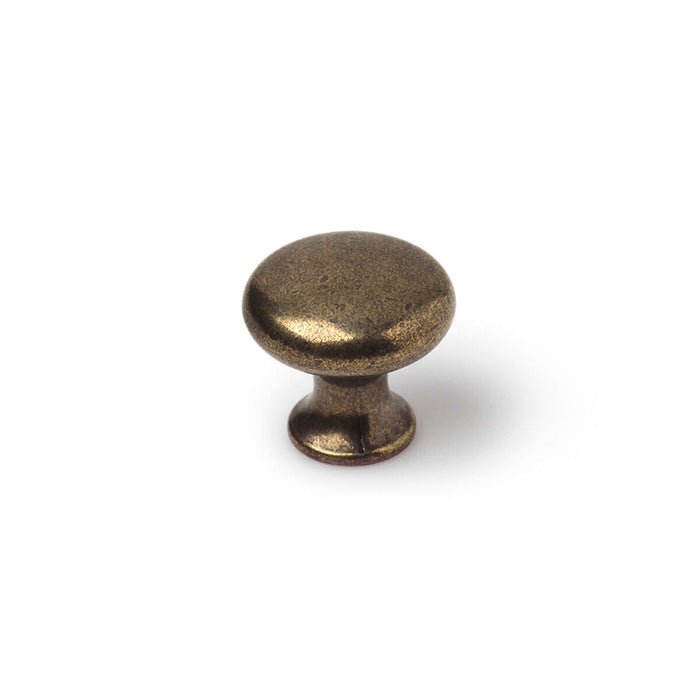 Pomo Rei 760 Dorado Metal Desgastado Ø 25 x 24 mm 4 Piezas