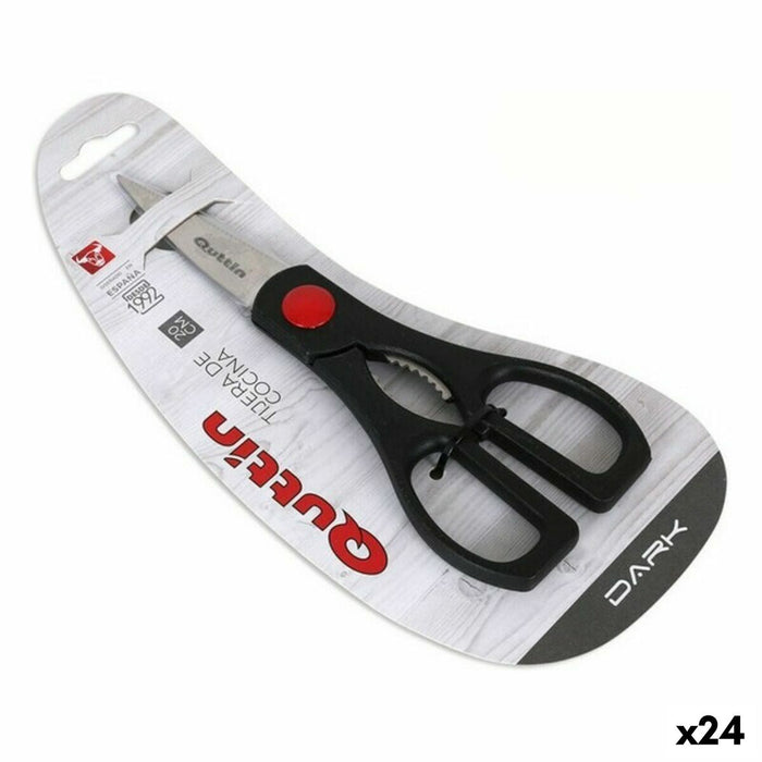 Ciseaux de Cuisine Quttin Zafiro Noir 20 cm (24 Unités)