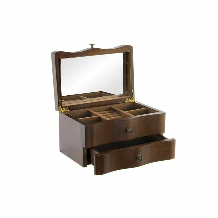 Jewelry box DKD Home Decor 20 x 13 x 12 cm Brown MDF Wood