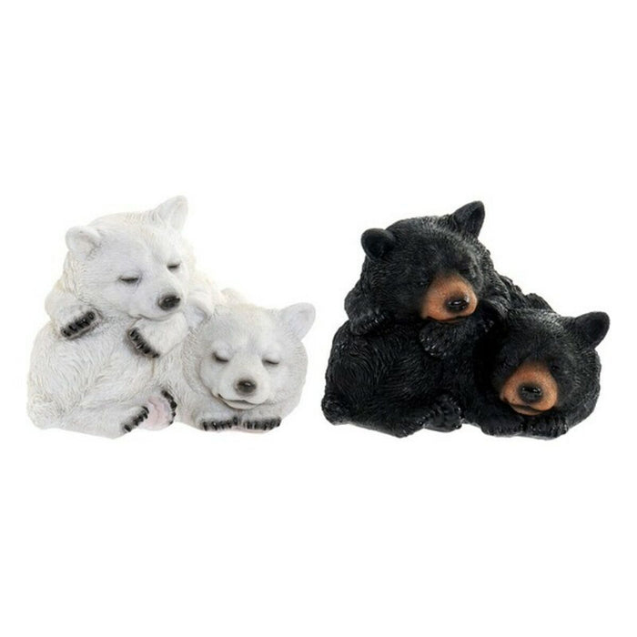 Figurine Décorative DKD Home Decor Blanc Noir 14,5 x 14,5 x 11 cm Résine (2 Unités)
