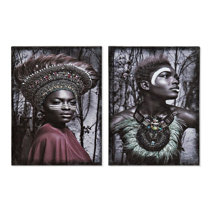 Canvas DKD Home Decor Canvas MDF Wood 30 x 1,8 x 40 cm