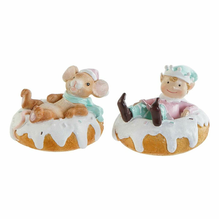 Decorative Figure DKD Home Decor Resin Mouse (2 pcs) (11.5 x 11 x 8 cm)