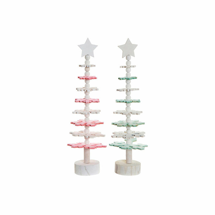 Sapin de Noël DKD Home Decor Bois MDF (2 pcs) (11 x 11 x 41 cm)