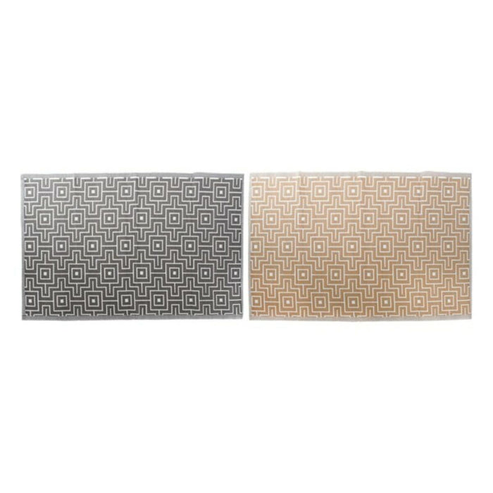 Alfombra DKD Home Decor Gris Polipropileno (PP) (2 pcs)