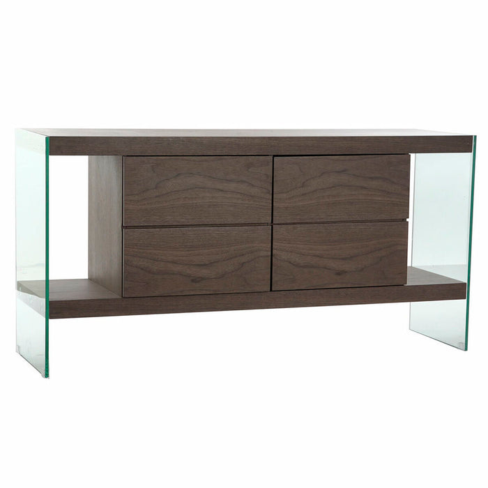 Buffet DKD Home Decor   Marron Transparent Verre Noyer Bois MDF 160 x 45 x 80 cm