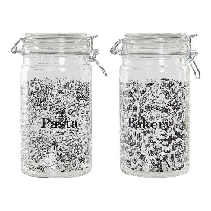 Bote DKD Home Decor Cristal Tradicional 10 x 12.5 x 20 cm 1 L (2 pcs)