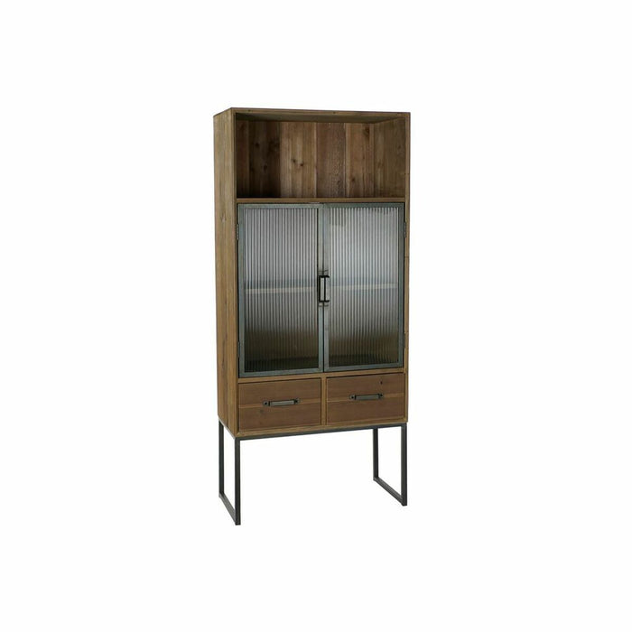 Armadio DKD Home Decor 8424001831784 Cristallo Naturale Nero Metallo Legno (70 x 34,5 x 160 cm)