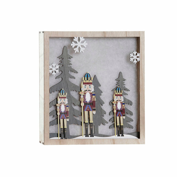 Decoración de Pared DKD Home Decor Cascanueces Madera MDF (2 pcs) (30 x 4.5 x 30 cm)