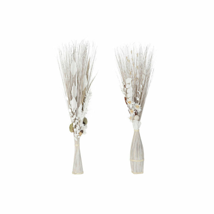 Ramo DKD Home Decor 8424001847457 Flores Natural Marrón Blanco Flor seca (40 x 40 x 150 cm) (2 Unidades)