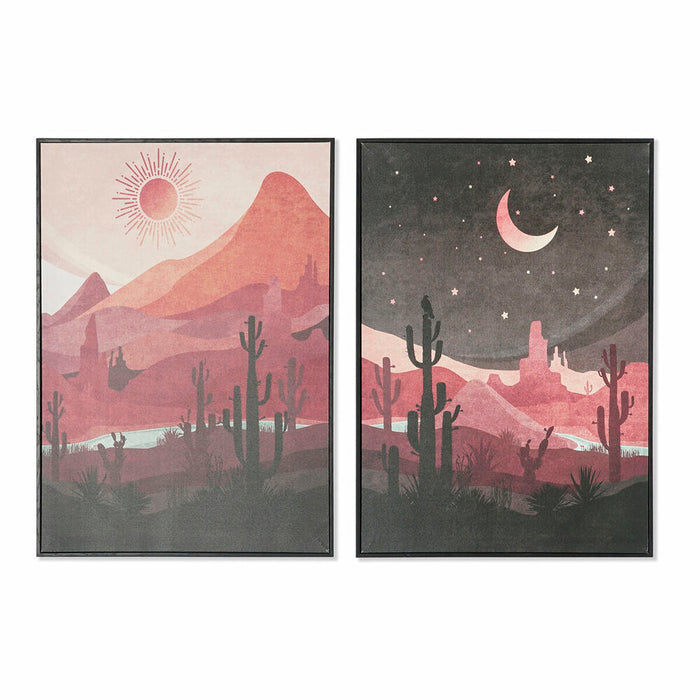 Canvas DKD Home Decor Canvas MDF Wood 50 x 3 x 70 cm