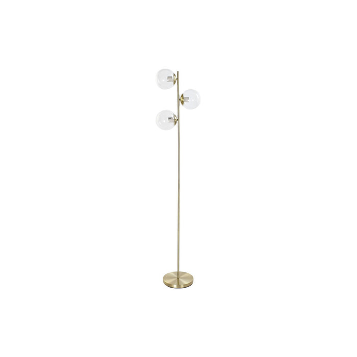 Lámpara de Pie DKD Home Decor 35 x 25 x 167 cm Cristal Dorado Metal Transparente 220 V 50 W