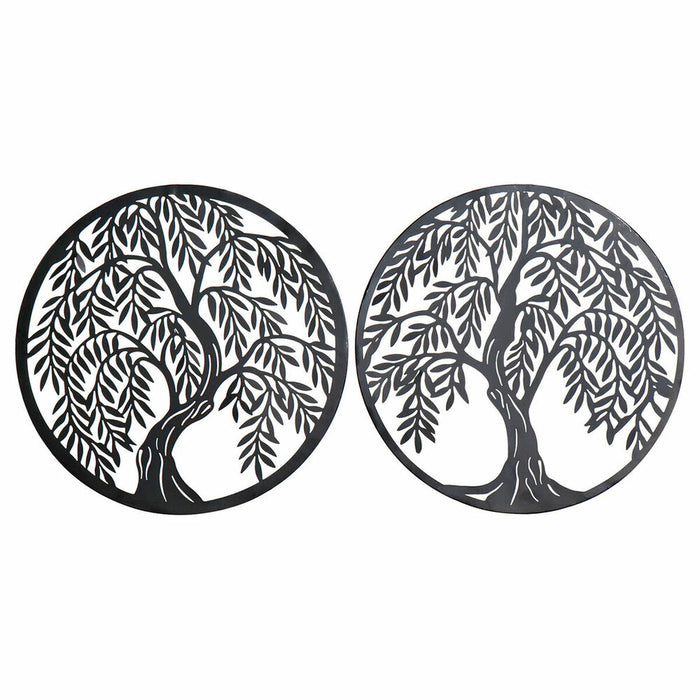 Decoración de Pared DKD Home Decor Árbol Metal (2 pcs) (40 x 1 x 40 cm)
