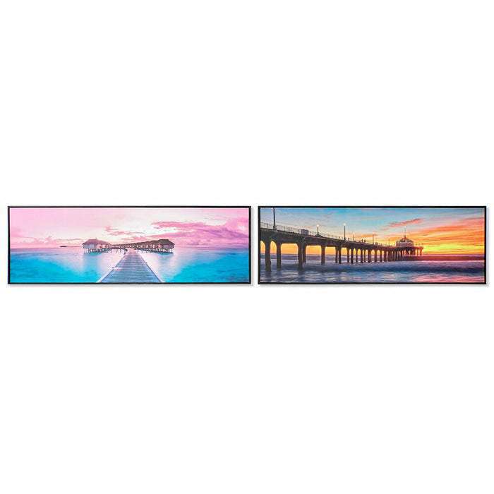 Canvas DKD Home Decor polystyrene Canvas 140 x 3,5 x 45 cm (4 Pieces)