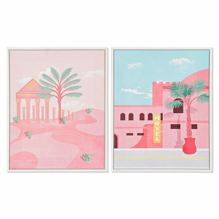 Cuadro DKD Home Decor S3018022 Paisaje Árabe (40 x 2,5 x 50 cm) (2 Unidades)