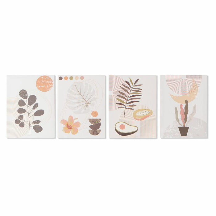 Cuadro DKD Home Decor S3018141 Flores (30 x 1,8 x 40 cm) (4 Unidades)