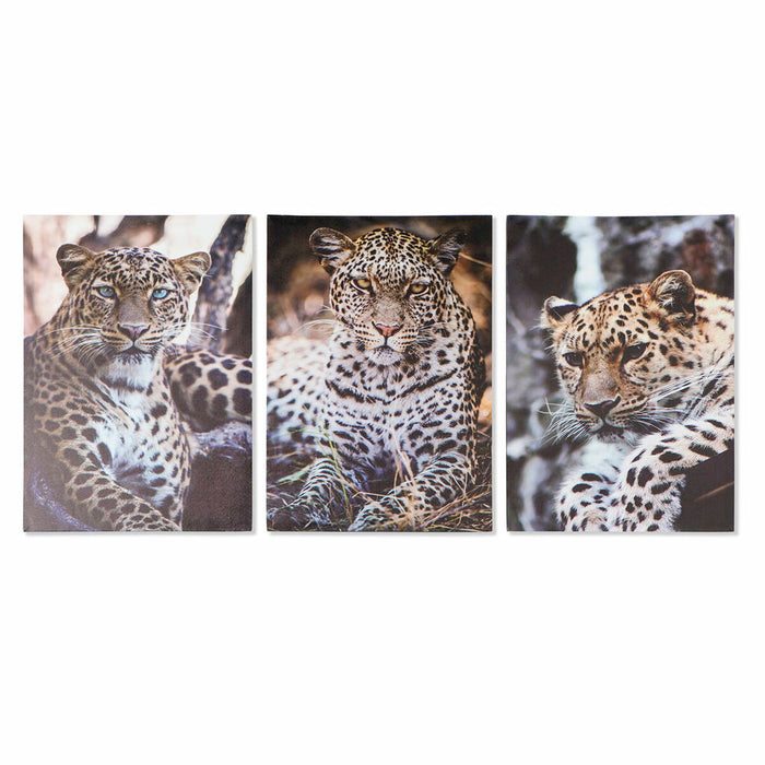 Canvas DKD Home Decor Canvas MDF Wood 50 x 1,8 x 70 cm