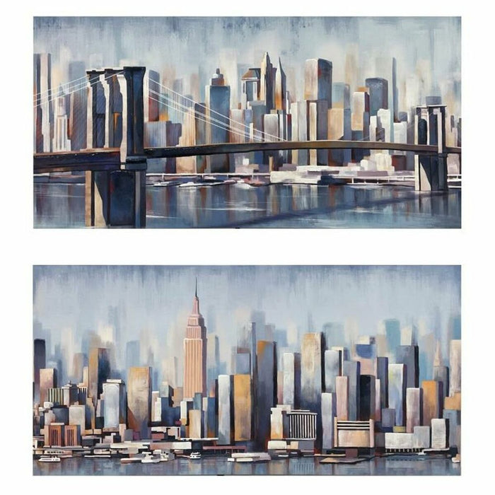Canvas DKD Home Decor Canvas MDF Wood 120 x 3 x 60 cm