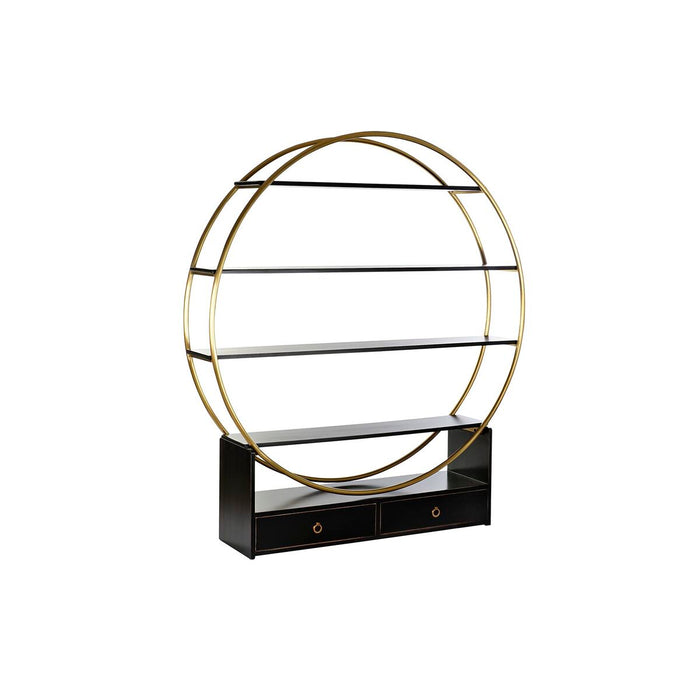 Estantería DKD Home Decor Negro Dorado Metal Álamo 160 x 35 x 180 cm