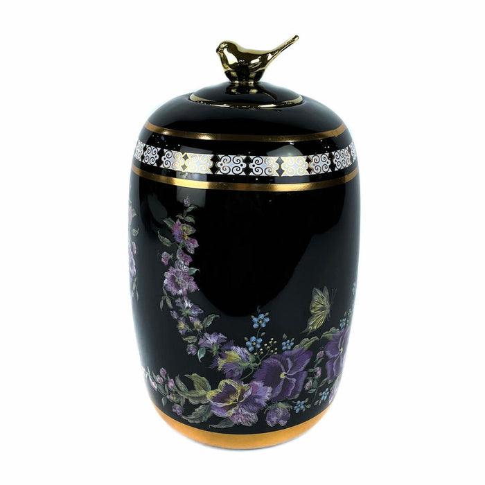 Vaso DKD Home Decor S3020482 Porcellana Nero Multicolore Shabby Chic (14 x 14 x 24 cm)