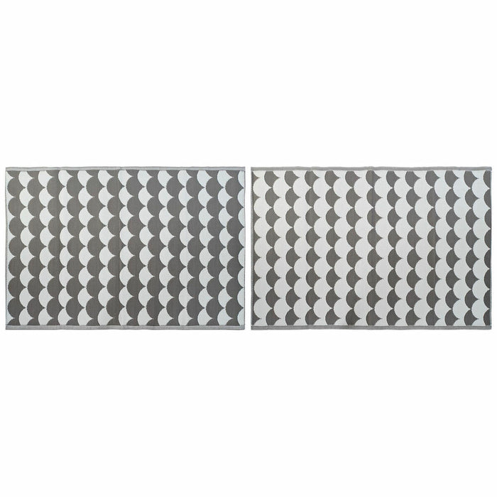 Alfombra DKD Home Decor Gris Ondas Blanco (2 Unidades) (150 x 210 cm)