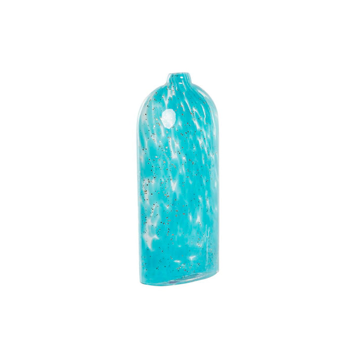 Jarrón DKD Home Decor Azul Cristal Mediterráneo 12,5 x 6,5 x 28 cm