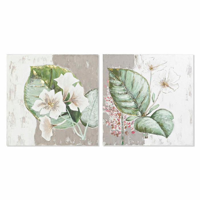 Canvas DKD Home Decor Pinewood Canvas 80 x 3,5 x 80 cm