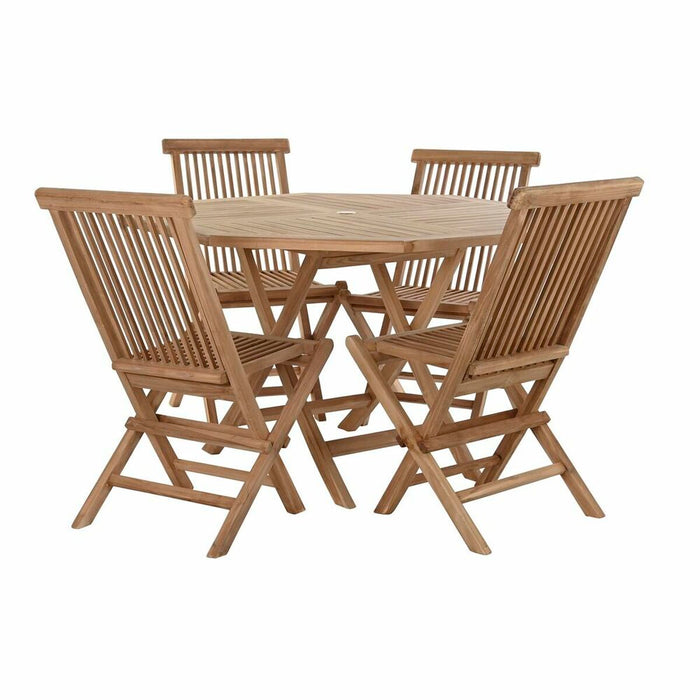 Garden furniture DKD Home Decor Brown 120 x 120 x 75 cm (5 Pieces)
