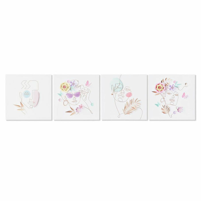 Toile DKD Home Decor Toile Bois MDF 40 x 1,8 x 40 cm