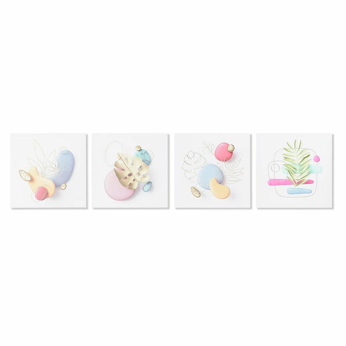 Canvas DKD Home Decor Canvas MDF Wood 40 x 1,8 x 40 cm