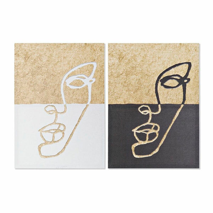Painting DKD Home Decor Face Modern (50 x 1,8 x 70 cm) (2 Units)