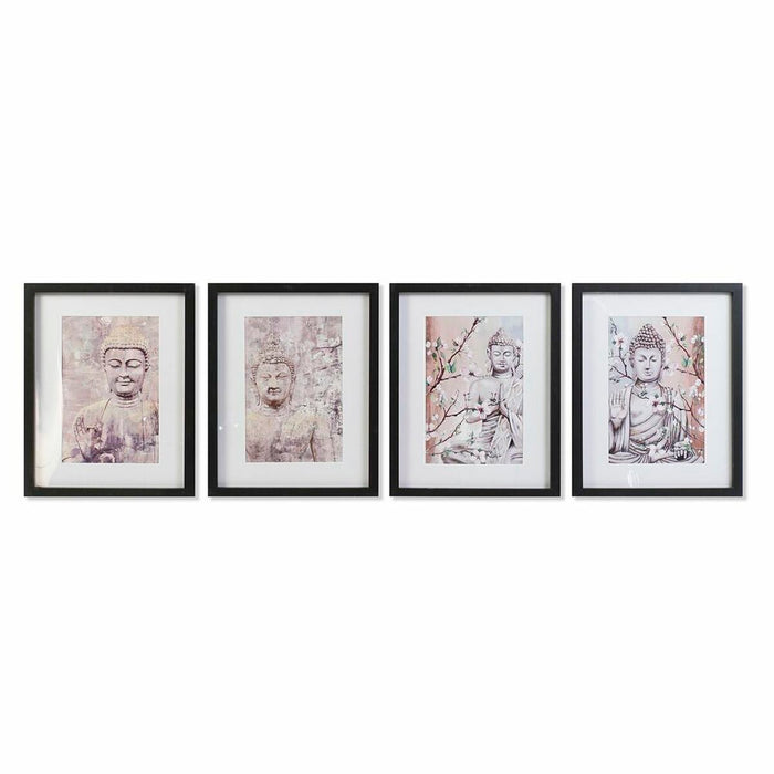 Cuadro DKD Home Decor Buda Oriental (35 x 2,5 x 45 cm) (35 x 2 x 45 cm) (4 Unidades)