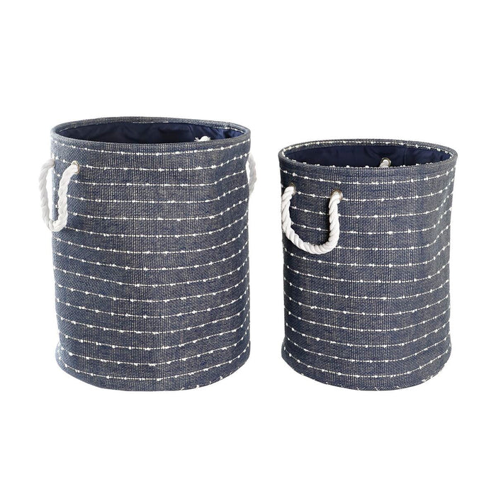 Set di Cestini DKD Home Decor Poliestere (38 x 38 x 47 cm)