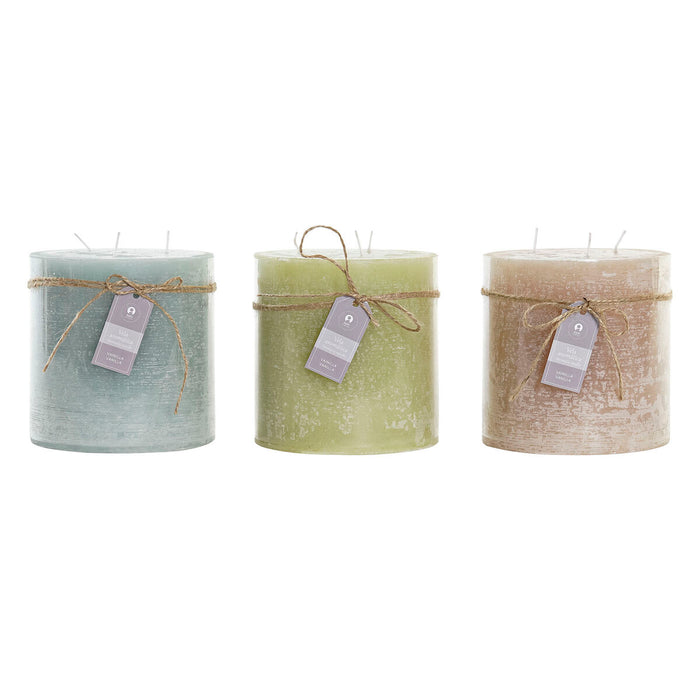 Candle DKD Home Decor Vanilla Wax Basic (12 x 12 x 12 cm) (3 Units)