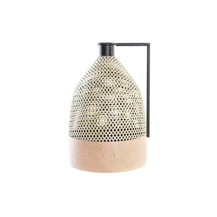 Jarrón DKD Home Decor Negro Metal Marrón Marrón claro (26 x 26 x 39 cm)