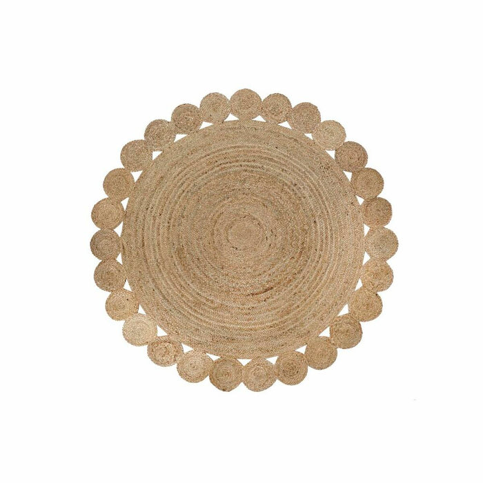 Carpet DKD Home Decor 200 x 200 x 1 cm Natural Brown Polyester Jute