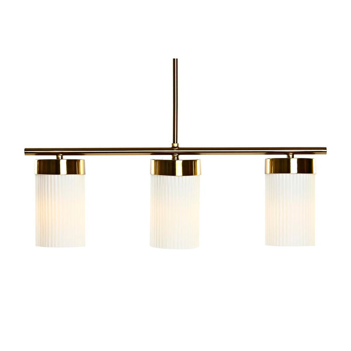 Lampadario DKD Home Decor Bianco Dorato Metallo Cristallo 60 x 15 x 25 cm