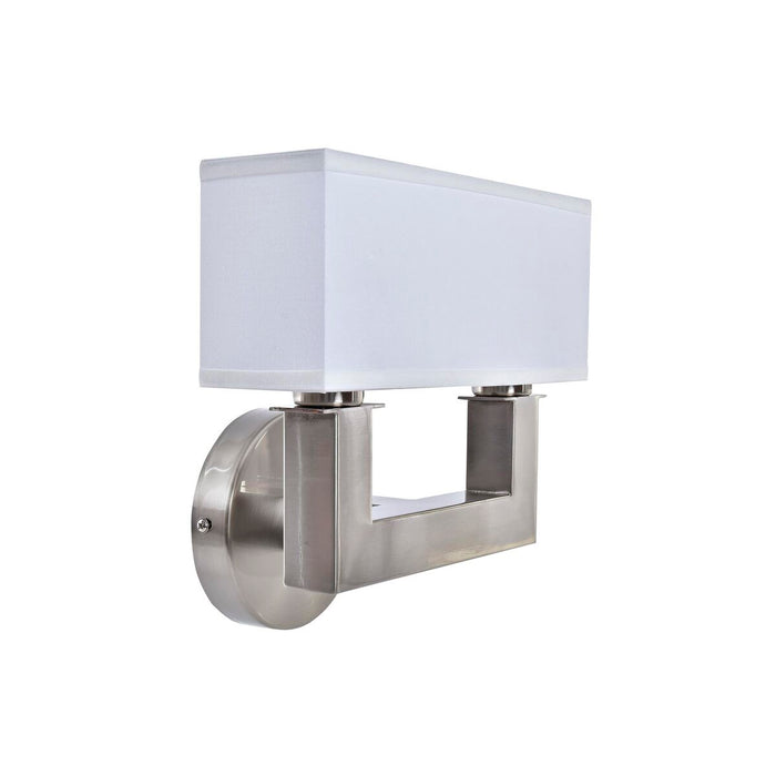 Applique DKD Home Decor Argenté Métal Polyester Blanc 220 V 40 W (25 x 14 x 24 cm)